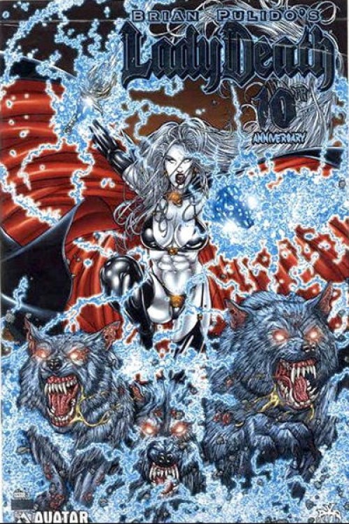 Lady Death 10th Anniversary #1 (2004) foil variant