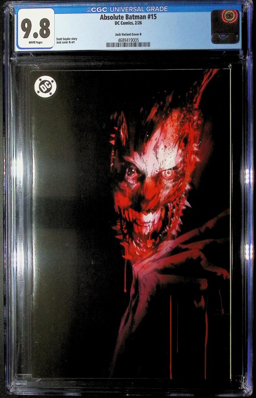 Absolute Batman #15 (2024) cover f jock variant CGC 9.8