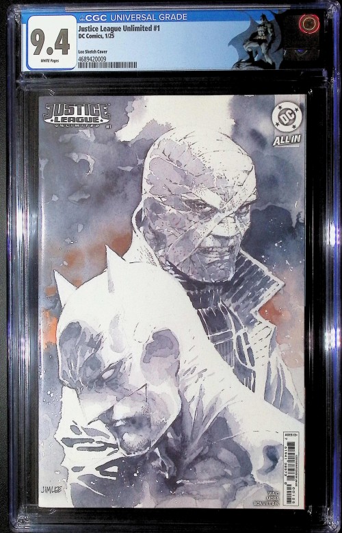 Justice League Unlimited #1 (2024) cover l lee hush inks variant CGC 9.4