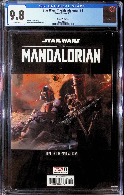 Star Wars The Mandalorian #1 (2022) concept art variant CGC 9.8