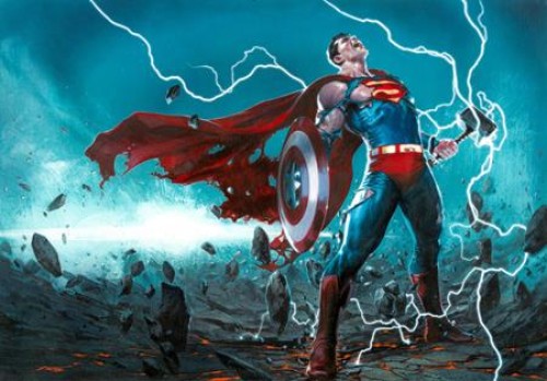 Avengers JLA #4 (2003) 2026 facsimile edition cover e dellotto wraparound variant