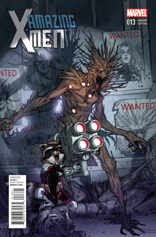 Amazing X-Men #13 (2013) rocket raccoon & groot variant