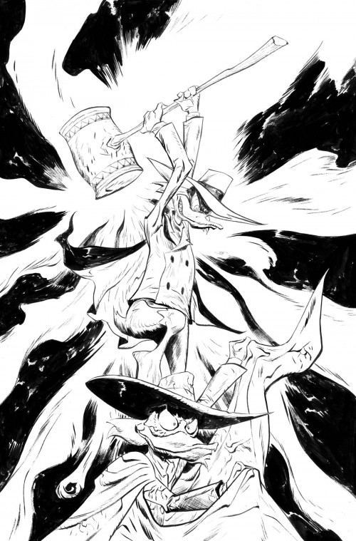 Negaduck #1 (2023) cover q lee line art virgin variant