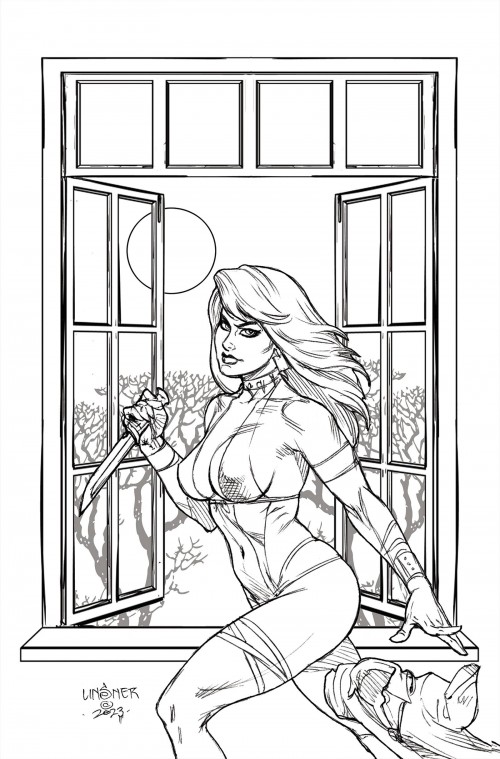 Sheena Queen Of The Jungle #1 (2023) cover I linsner line art virgin variant