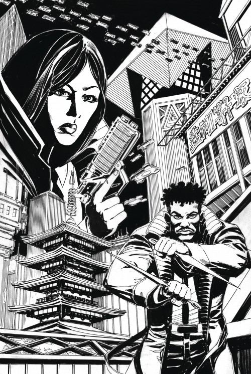 Blade Runner Tokyo Nexus #2 cover d mandrake b&w variant