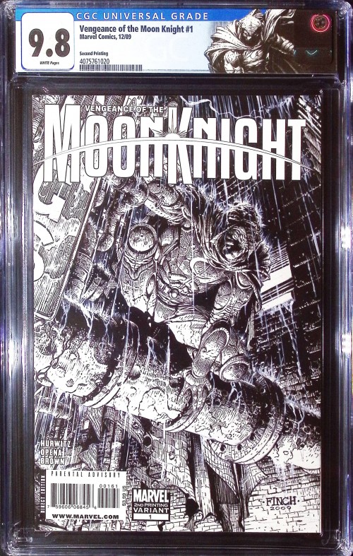 Vengeance of Moon Knight #1 (2009) second print sketch variant CGC 9.8