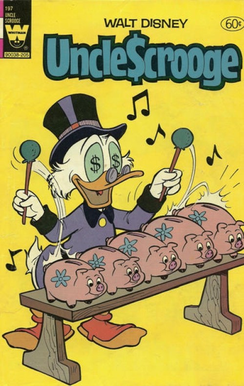 Uncle Scrooge #197 (1963) yellow whitman logo