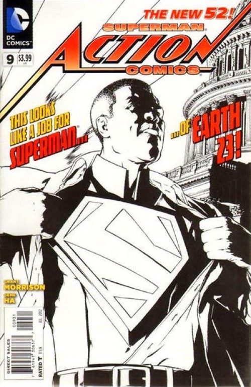 Action Comics #9 (2011) b&w variant