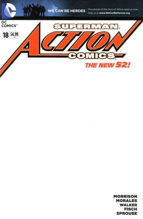 Action Comics #18 (2011) blank variant