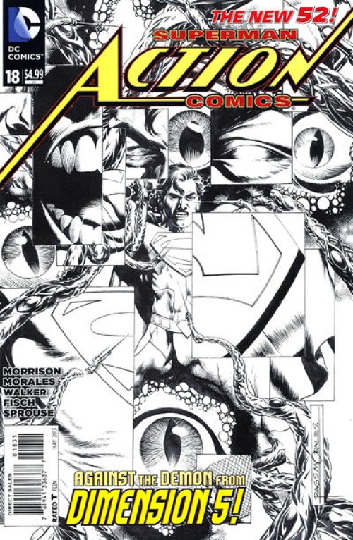 Action Comics #18 (2011) b&w variant