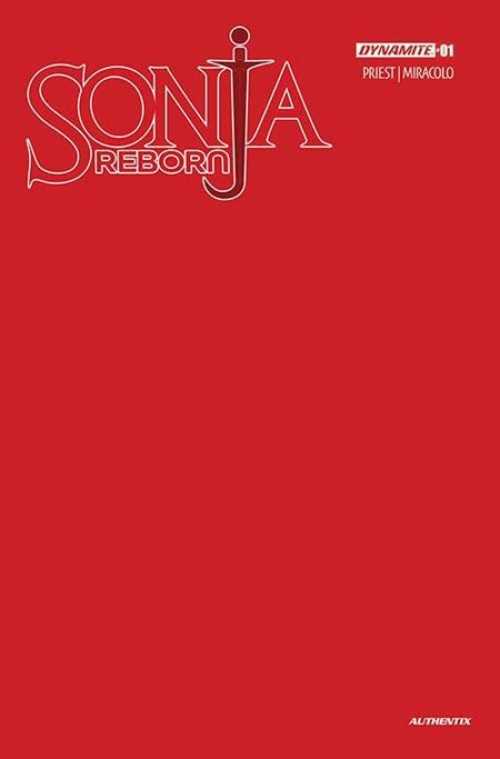 Sonja Reborn #1 (2025) cover u red blank variant