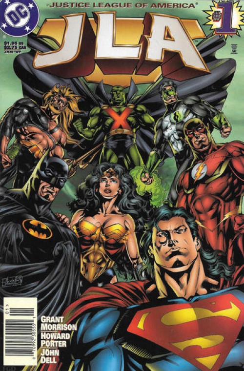 JLA #1 (1997) newsstand edition