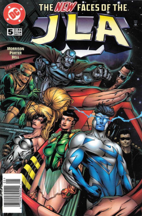 JLA #5 (1997) newsstand edition