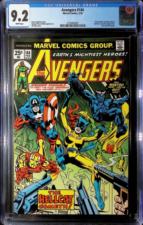Avengers #144 (1963) CGC 9.2 1st Hellcat
