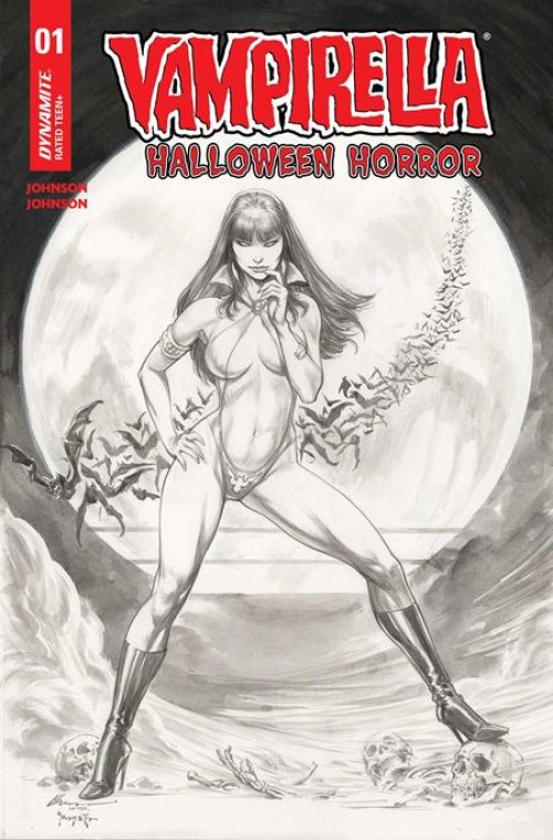 Vampirella Halloween Horror #1 (2025) cover n buzz line art variant