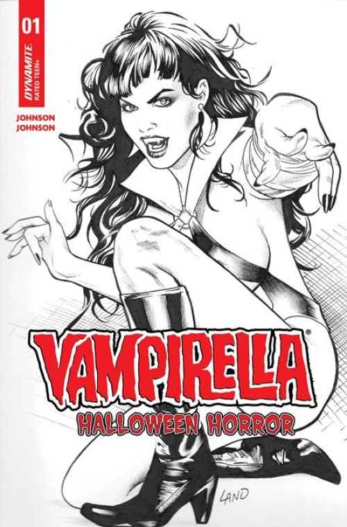 Vampirella Halloween Horror #1 (2025) cover q land b&w variant