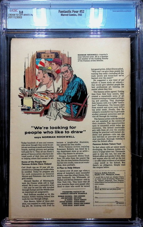 Fantastic Four #52 (1961) CGC 3.0