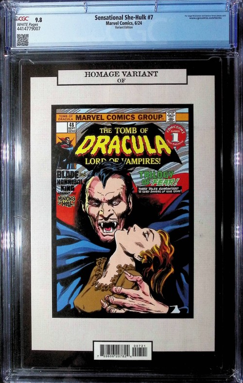 Sensational She-Hulk #7 (2023) cola vampire variant CGC 9.8
