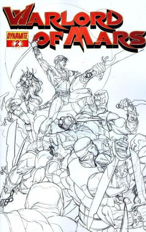 Warlord of Mars #2 (2010) sketch cover