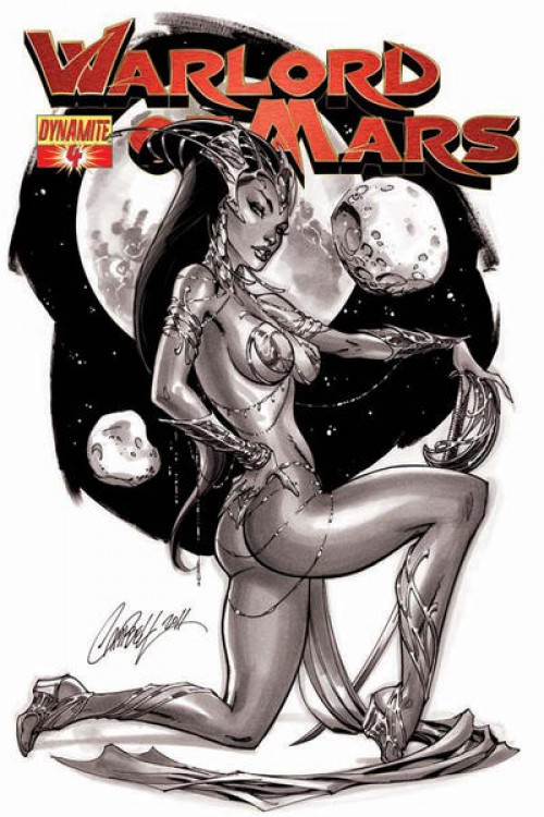 Warlord of Mars #4 (2010) b&w cover