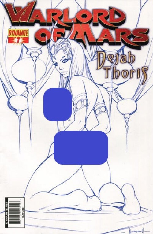 Warlord of Mars Dejah Thoris #7 (2011) risque blue cover