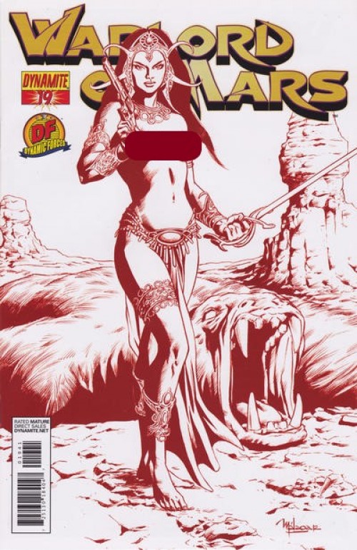 Warlord of Mars #19 (2010) df risque cover