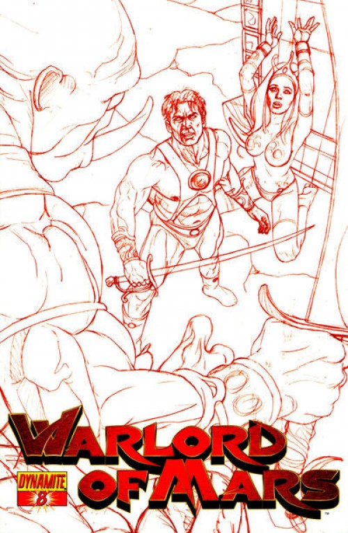 Warlord of Mars #8 (2010) red sketch variant