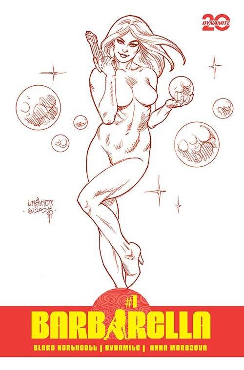 Barbarella #1 (2024) cover t linsner red line art variant