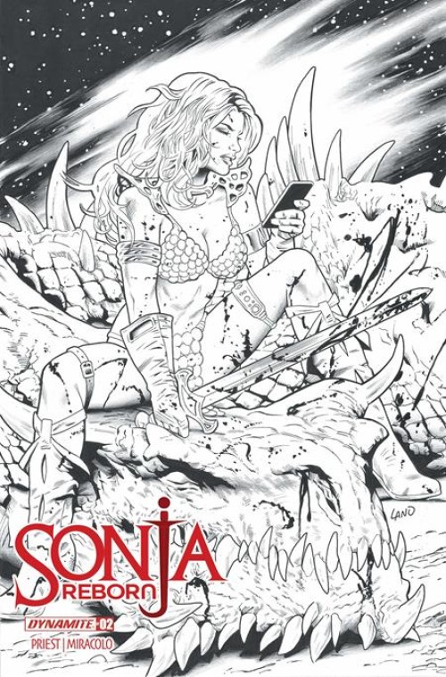 Sonja Reborn #2 (2025) cover n land line art variant