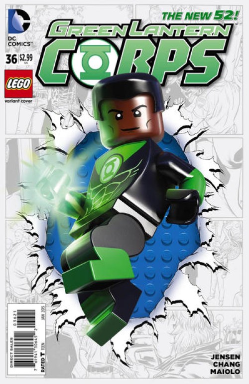 Green Lantern Corps #36 (2011) lego variant
