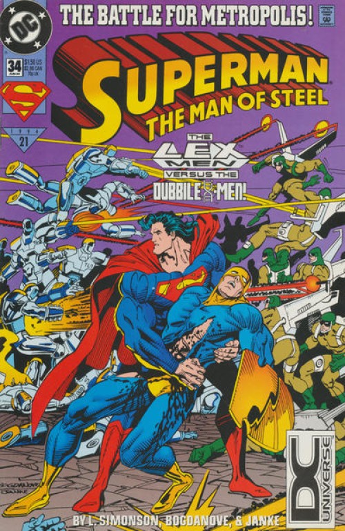 Superman Man of Steel #34 (1991) dcu variant