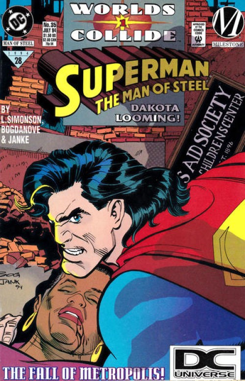 Superman Man of Steel #35 (1991) dcu variant