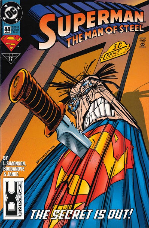 Superman Man of Steel #44 (1991) dcu variant