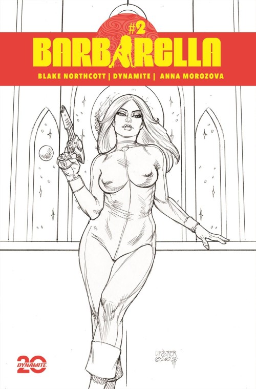 Barbarella #2 (2024) cover i linsner line art variant