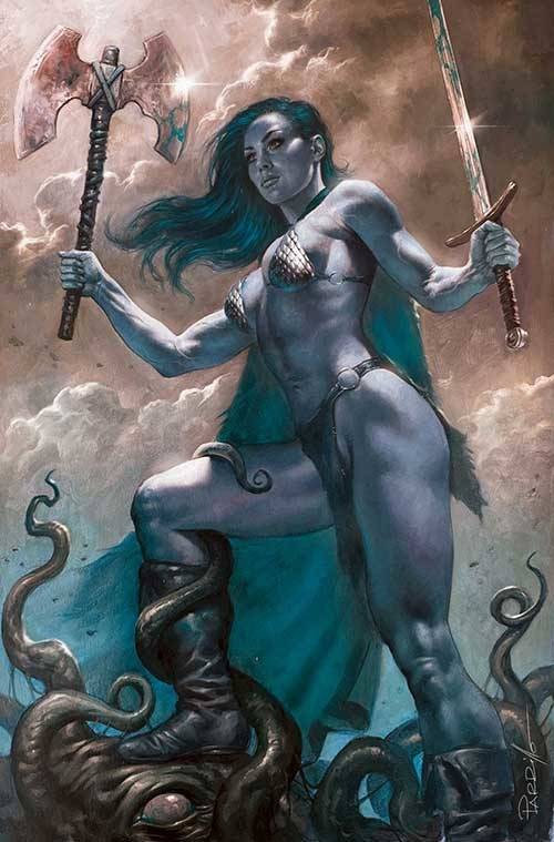 Red Sonja #15 (2023) cover n parrillo ultraviolet virgin variant