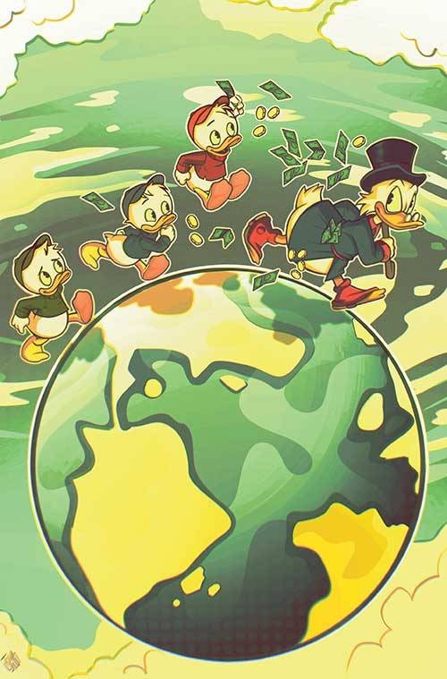 Ducktales #1 (2024) cover x tomaselli virgin foil variant