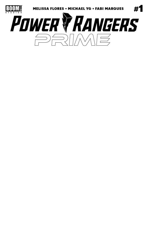 Power Rangers Prime #1 cover e blank sketch variant