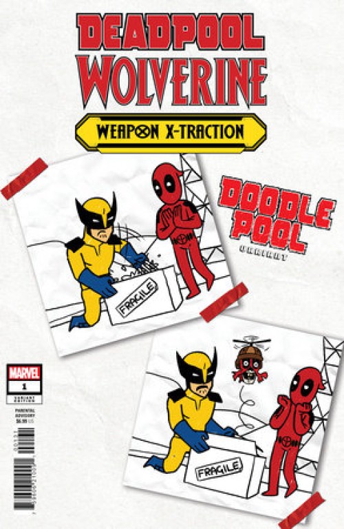 Deadpool Wolverine Weapon X-Traction #1 (2024) doodlepool variant