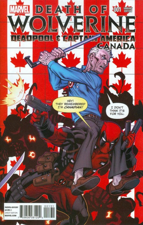 Death of Wolverine Deadpool & Captain America #1 (2014) canada cover