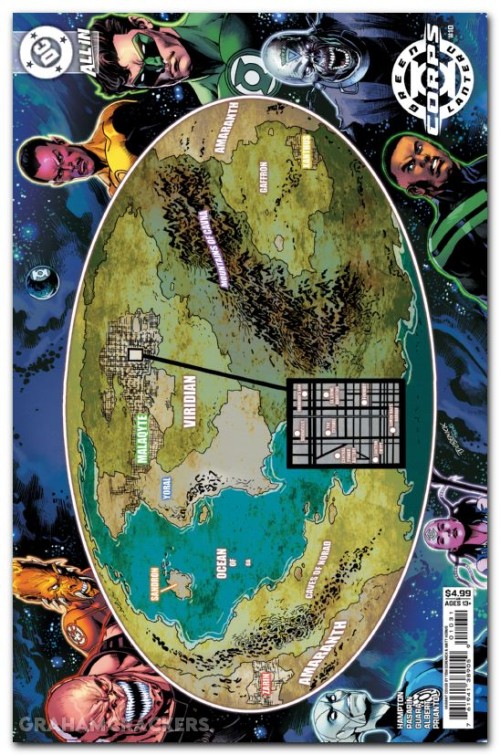 Green Lantern Corps #10 (2025) cover c derenick map of oa variant