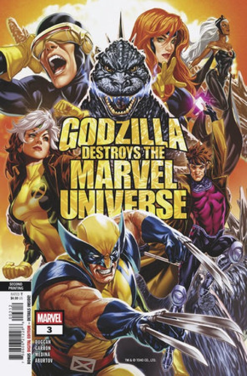 Godzilla Destroys The Marvel Universe #3 (2025) second print
