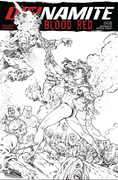 Die!Namite Blood Red #2 (2025) cover j meli line art variant