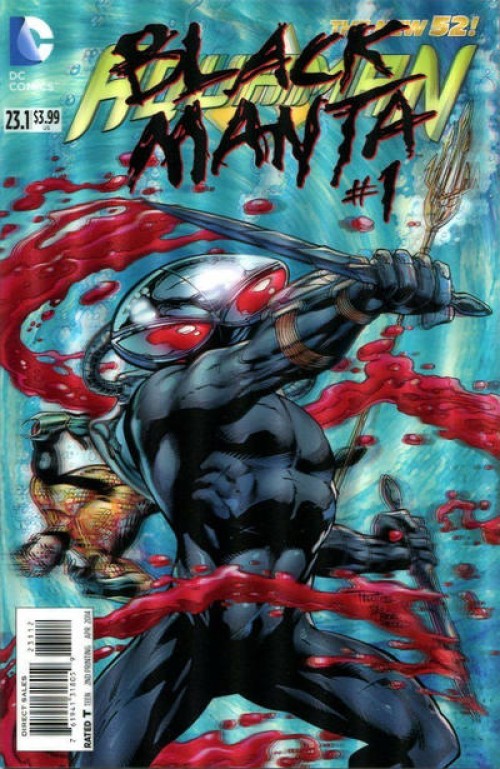 Aquaman #23.1 (2011) black manta 3D cover second print