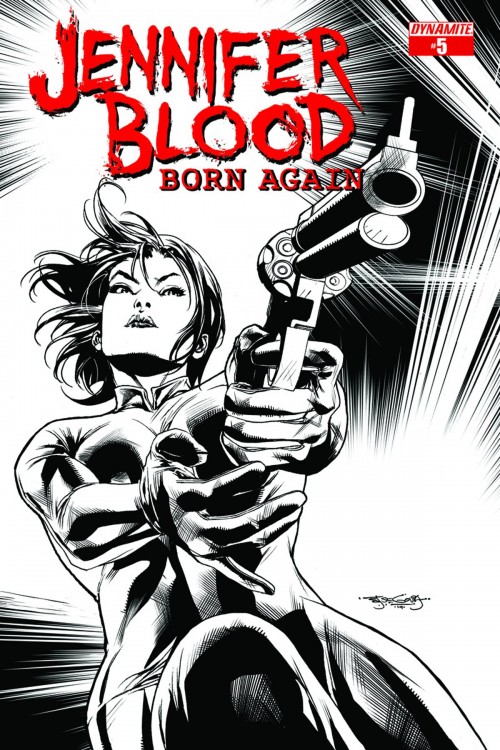 Jennifer Blood Born Again #5 (2014) black & white cover