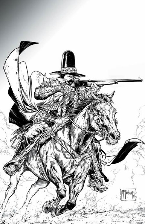 Deadly Tales Of The Gunslinger Spawn #1 (2024) cover d mcfarlane b&w virgin variant