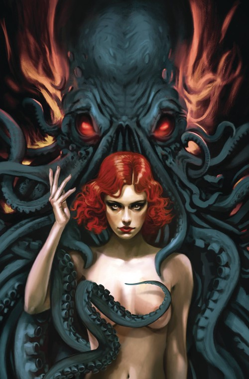 Minky Woodcock The Girl Called Cthulhu #3 cover e caranfa virgin variant