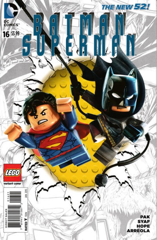 Batman Superman #16 (2013) lego variant