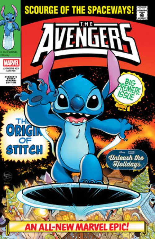 Avengers #33 (2023) vecchio disney stitch unleash the holidays variant