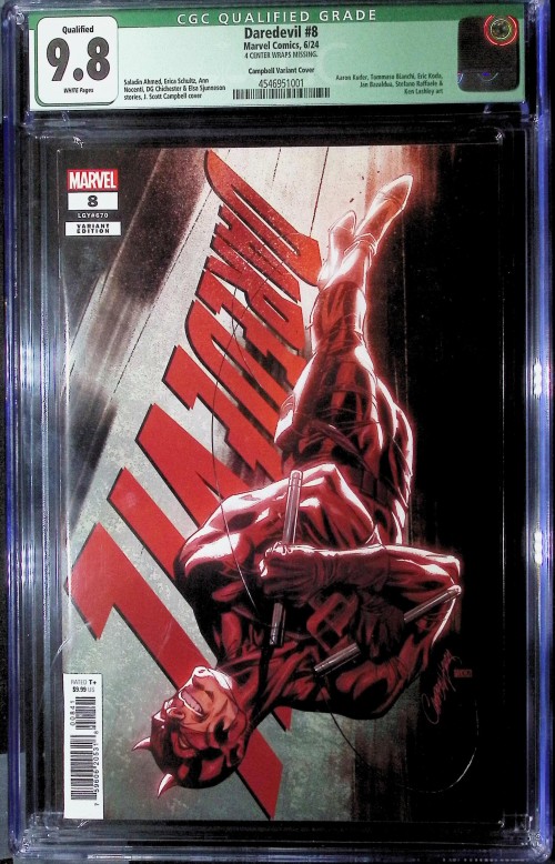 Daredevil #8 (2023) campbell variant recalled edition CGC 9.8 qualified