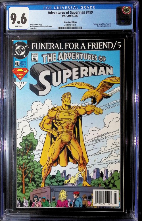 Adventures of Superman #499 (1987) newsstand variant CGC 9.6